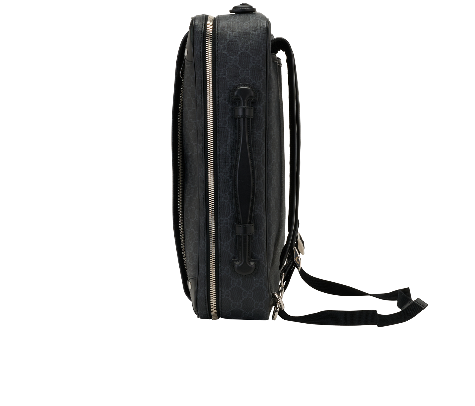 GG Briefcase Backpack, &pound;950, Handbags, Black, Canvas, Bottom view